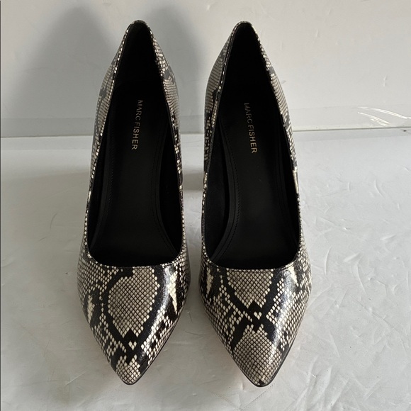 Marc Fisher $118 Women’s Viviene Classic Snake Print Block Heel Pump Size 11 NEW - Picture 9 of 14